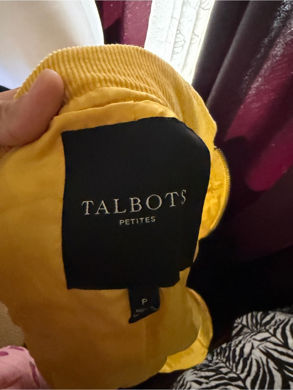Talbots Mustard Yellow Quilted Sleeveless Vest - Picture 4 of 4